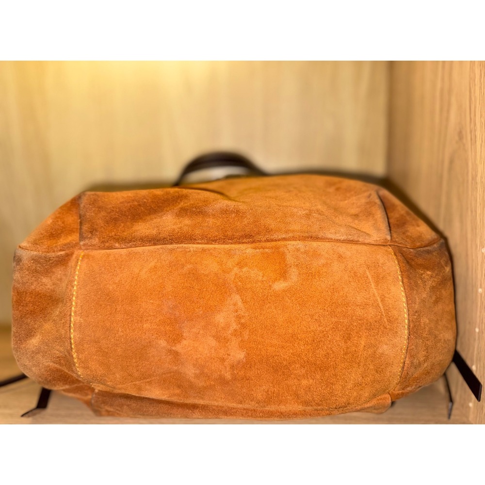 Dooney & Bourke Honey Suede Leather Trim Hobo - Picture 7 of 8